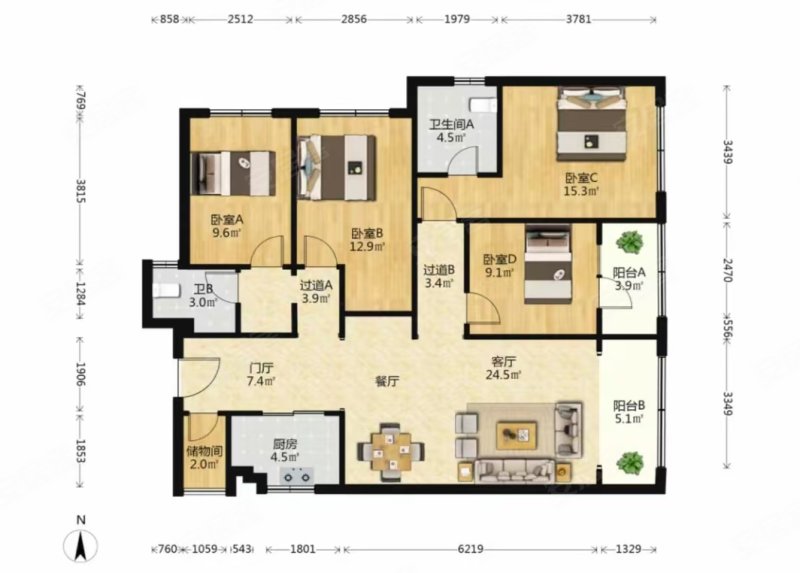 东原璞阅 近地铁 电梯房 购物方便 双卫 精装