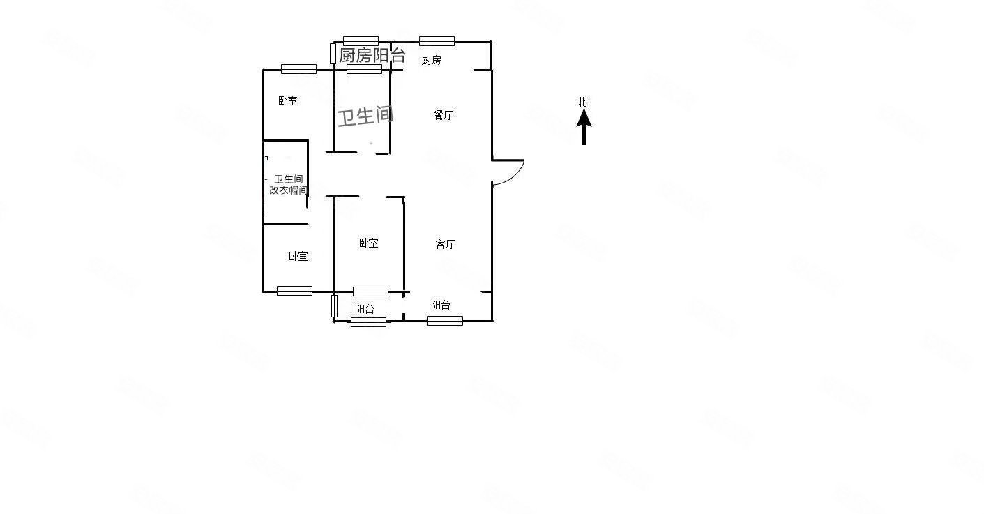 同济盛世家园3室2厅2卫134㎡南78万