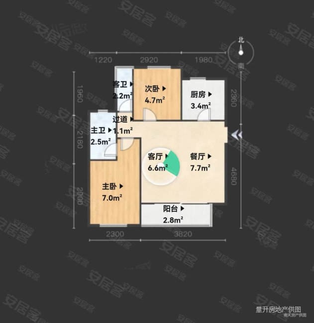 新湖景3室2厅2卫89㎡南北258万