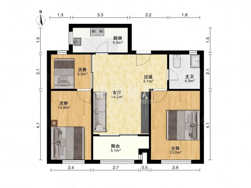 新城香溢澜庭(北区公寓住宅)3室2厅1卫87.42㎡南424万