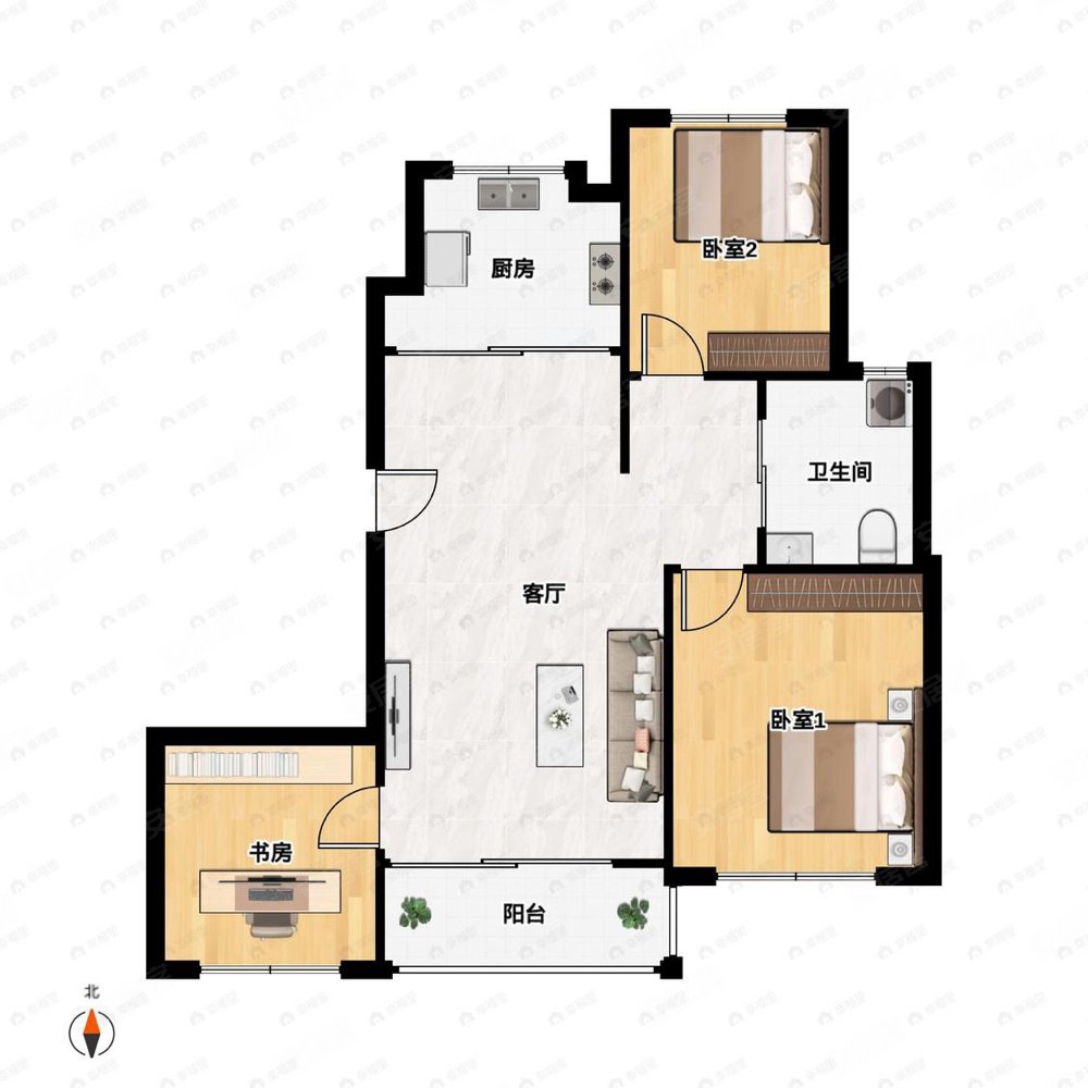聚美东湾 三室 70年产权 户型好 位置好 前排无遮挡,聚美东湾二手房