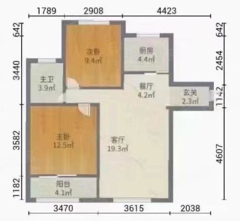 美罗家园年吉苑2室2厅1卫85㎡南265万