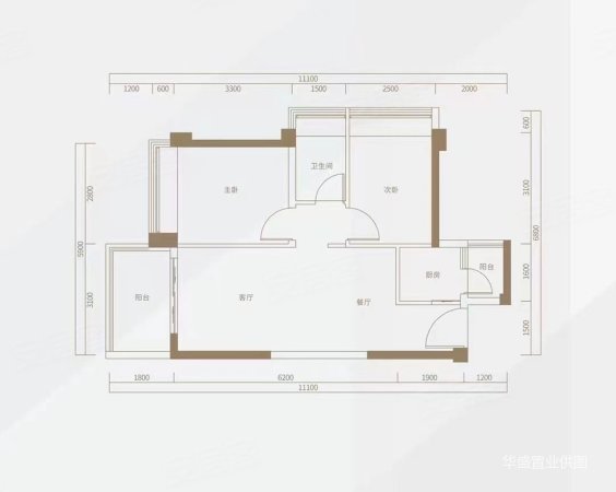 鹏华香域花园3室2厅2卫101㎡南310万