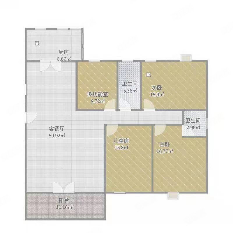 泰丰国际城4室2厅2卫125.61㎡南北43万