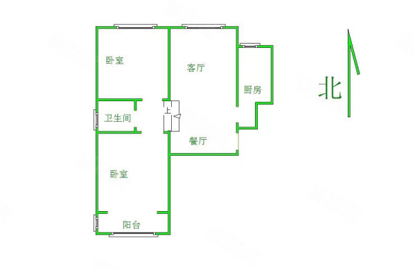 晨巍金地2室2厅1卫96㎡南北89.5万