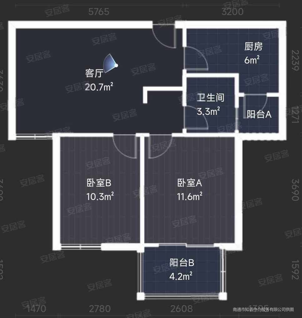 炜赋花苑2室1厅1卫78㎡南北86万