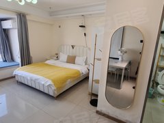 苏州张家港杨舍出租 万达公寓一室一厅精装修拎包入住汇金商务楼公寓万达广场一出租房源真实图片