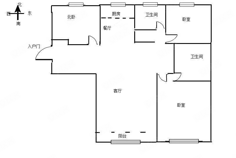 花样年华3室2厅2卫139㎡南北69.9万