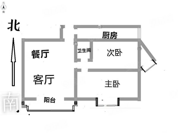 明珠花苑(南区)2室2厅1卫96.49㎡南北90万