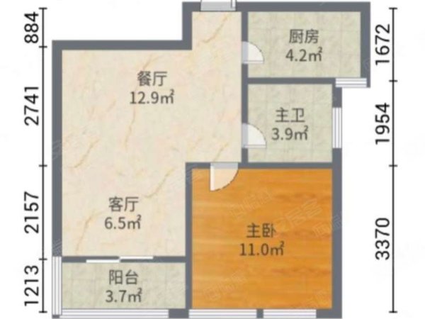 【多图】下轮公寓(西区),桐庐城区租房,下轮公寓1室1厅1卫独立客厅
