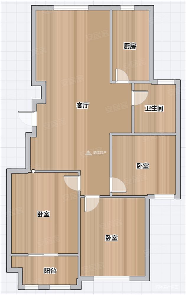 通宇林景雅园3室2厅1卫116㎡南268万