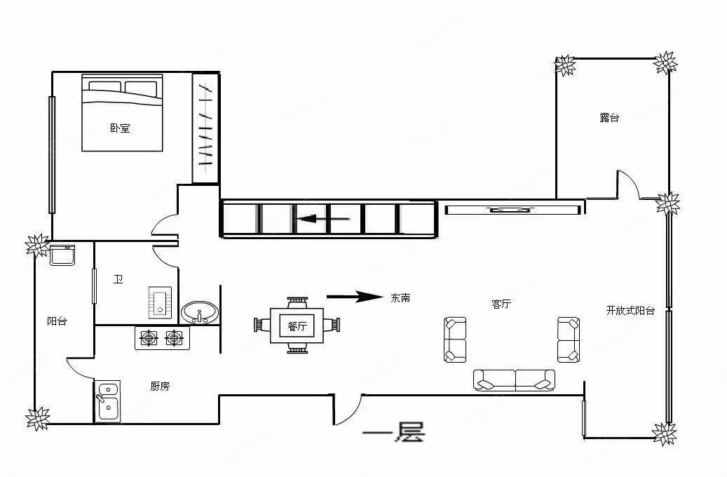 海伦堡花园林隐天下(别墅)5室3厅3卫134㎡南北226万