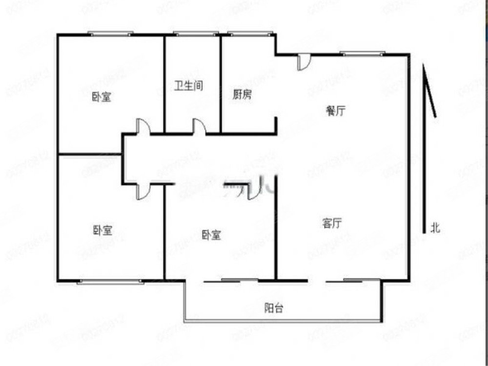 翰林公馆3室2厅1卫103㎡南北128万