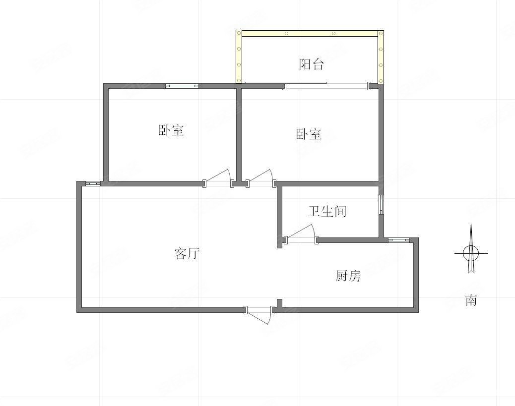 观音桥商圈,精装电梯两房,家电齐全,东方家园智苑二手房,71万,2室1厅
