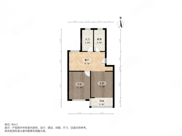 金塘小区2室1厅1卫71.3㎡南北410万