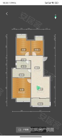 恒盛鼎城圣都汇3室2厅1卫93.06㎡南北658万