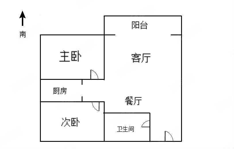 万达星城西区2室1厅1卫70.48㎡南96万