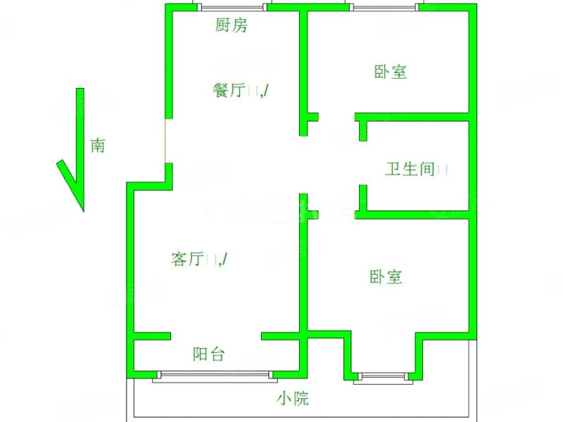 金川主路天佑花园国标2室1厅1卫88平方米