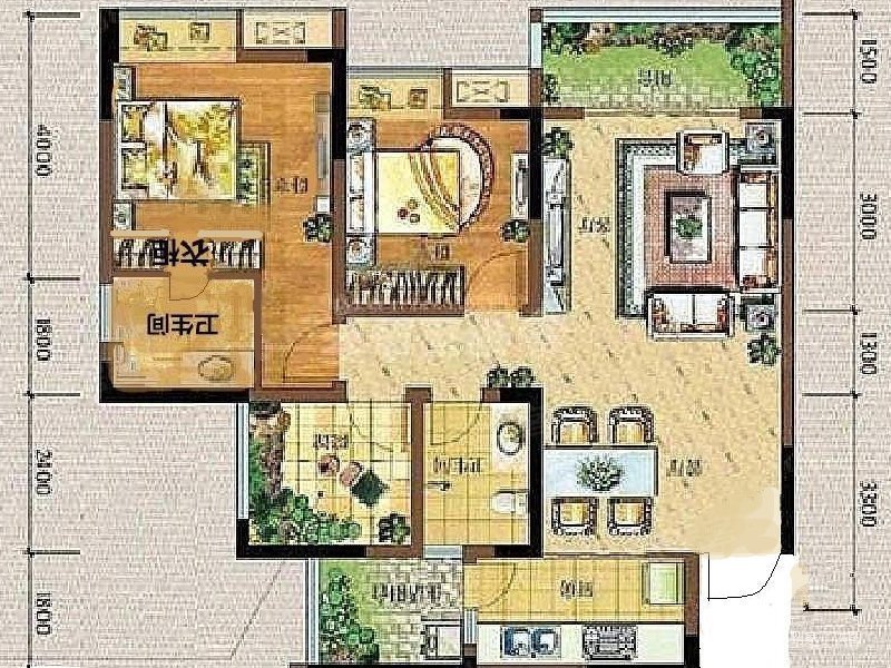 小三居 双卫生间,中交丽景二手房,92万,3室2厅,2卫,106平米-重庆安居