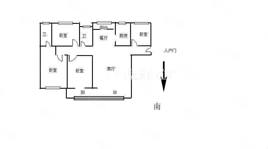 宝能华府4室2厅2卫143㎡南北64万