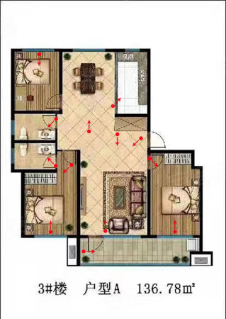 安丘壹號公館4室2廳2衛160㎡南北74.8萬