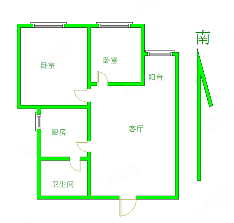 格兰山水(一期)2室1厅1卫75.09㎡南169万