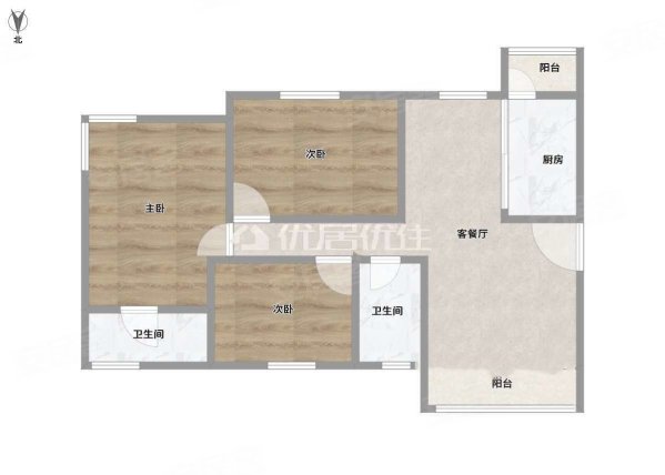 保利童心缘3室2厅2卫101㎡南北114万