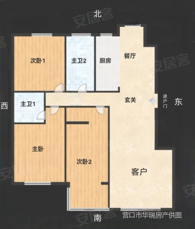 水御兰庭3室2厅2卫138㎡南北66.8万