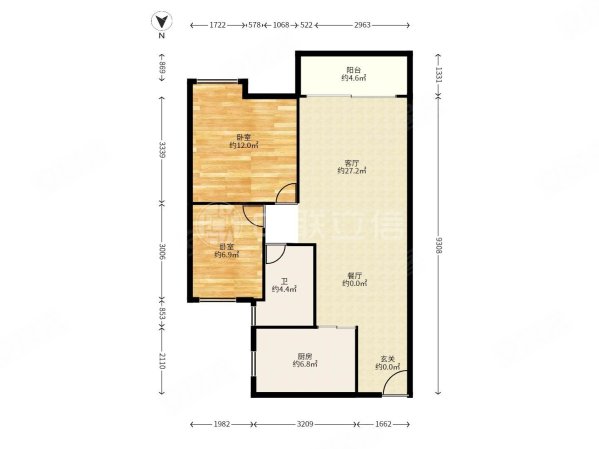 三明碧桂园2室2厅1卫85㎡南75万