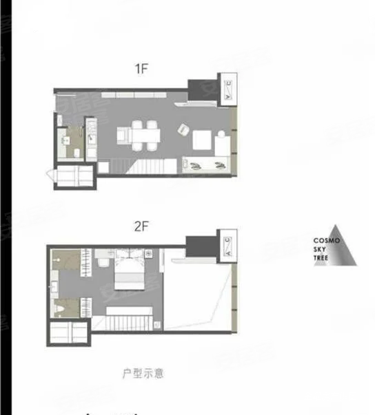 保利星荟1室1厅1卫37.45㎡南42万