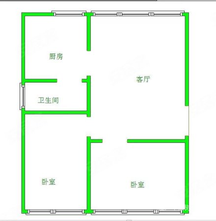 麒龙润园小区2室1厅1卫73.01㎡南39万