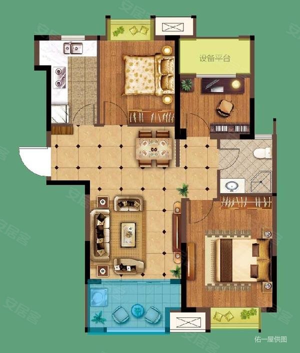 荣盛花语城(二期) 南北通透 密度低 商品住宅 带电梯