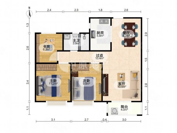 路劲上海派Ⅱ盛世景庭3室2厅1卫88.53㎡南290万