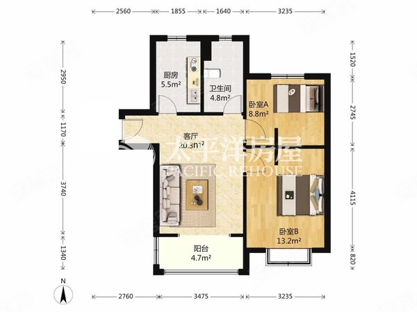 上海浦东杨思东方悦居苑一套性价比超高的电梯两房,精装全配,近地铁和