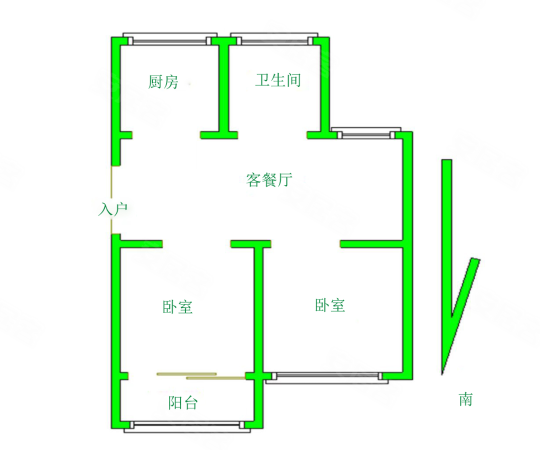 寺头家园(58号-81号)2室2厅1卫80㎡南117万