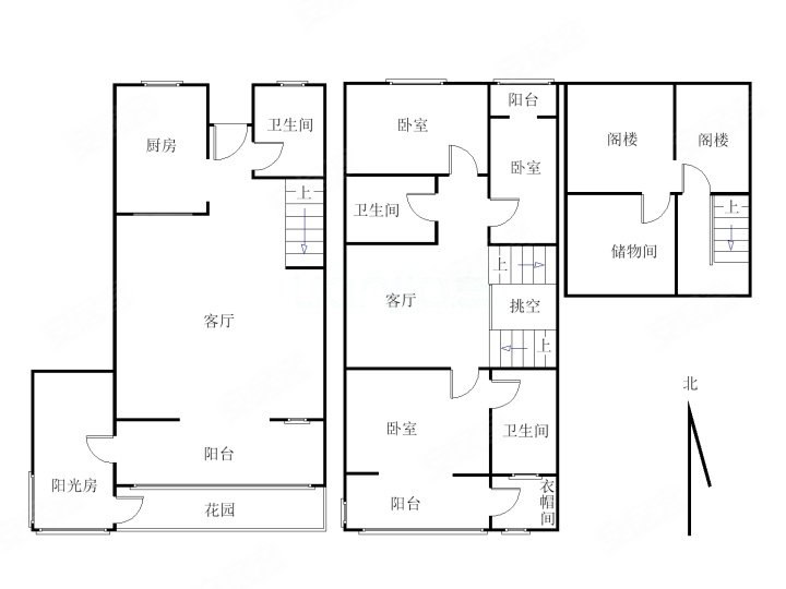 龙城花园(中五区)3室2厅3卫138㎡南北780万