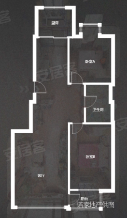 千山心城2室2厅1卫93㎡南北104万