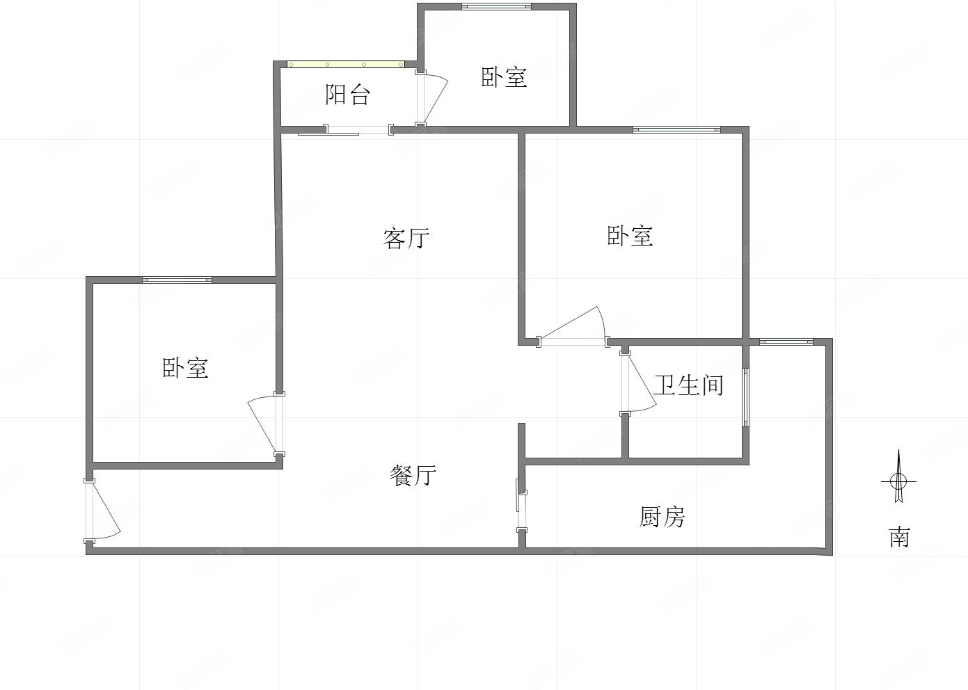 融创欧麓花园城博琅郡(二期北区)3室2厅1卫82㎡南北66万