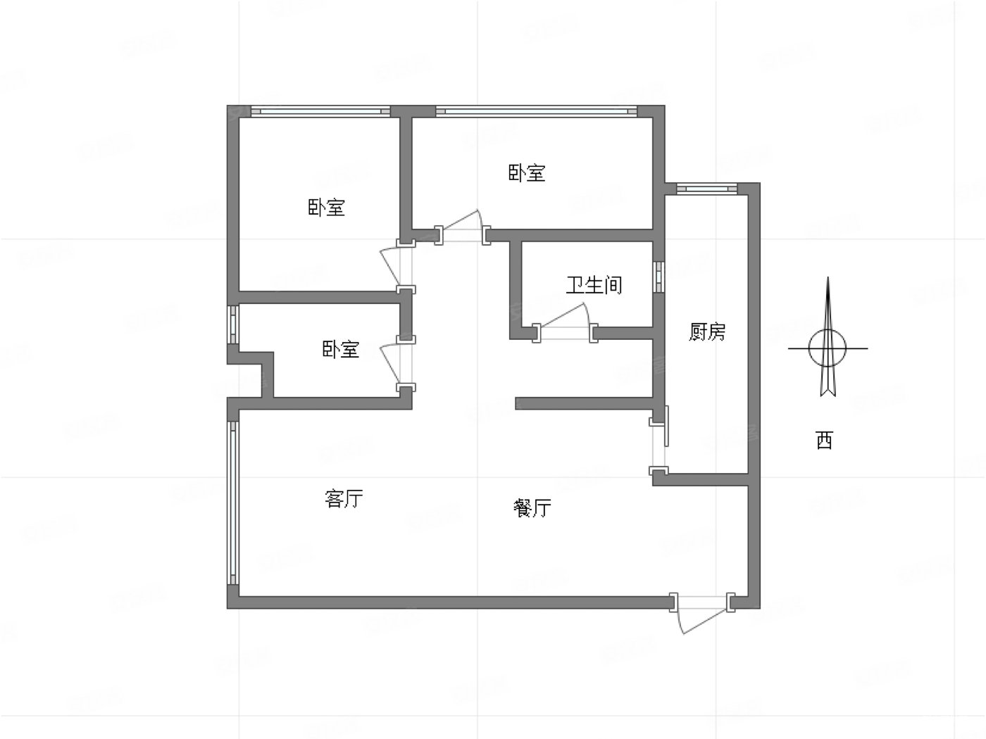 龙湖源著(南区)3室2厅1卫90.98㎡西190万