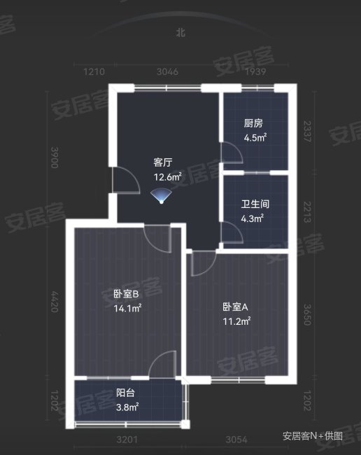 绣衣新村(东区)2室1厅1卫63㎡南108万