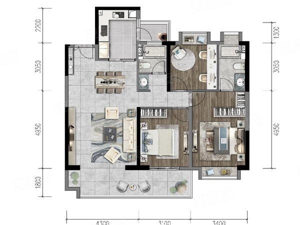昆明西山前卫营润城八区润城八区 1室1厅1卫 2100.