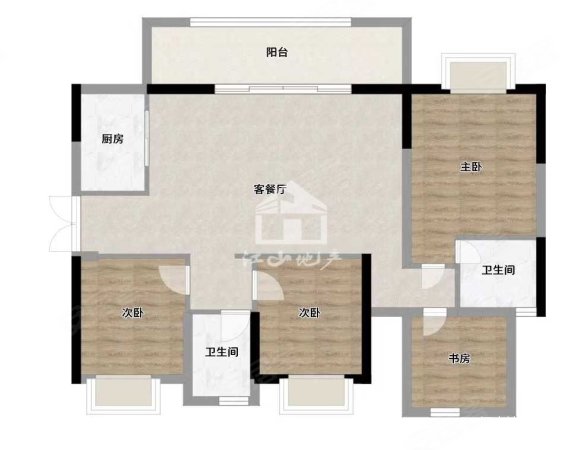 大都郡4室2厅2卫113.83㎡南北100万