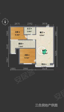 清江山水2室1厅1卫70㎡南41.8万