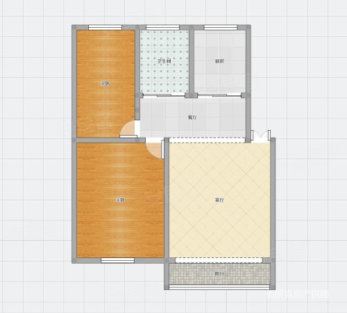 梅山世纪苑2室2厅1卫75㎡南北85万