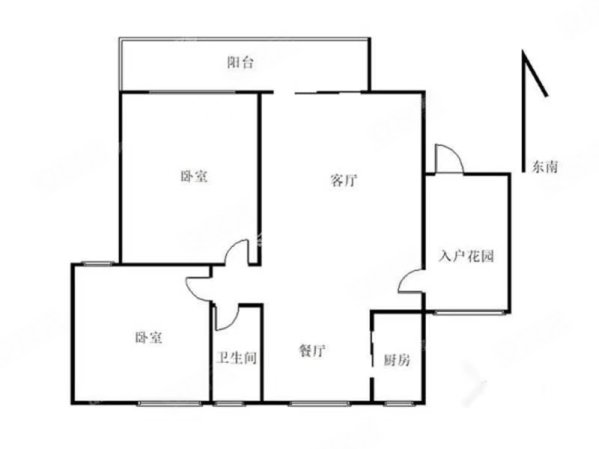 宁海世纪城1期2室2厅1卫93.5㎡东南70万