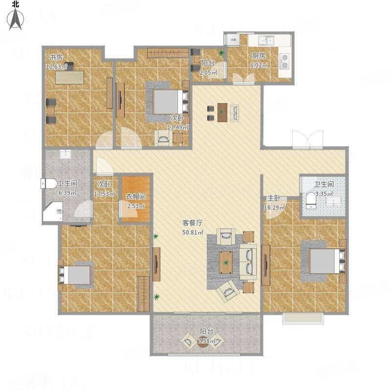 蓝光贡山壹号3室2厅1卫81㎡南北37.8万