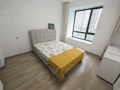 合肥政务天鹅湖万象城旁 华润凯旋门二期主卧独卫独立洗衣机 带飘窗 实拍图出租房源真实图片