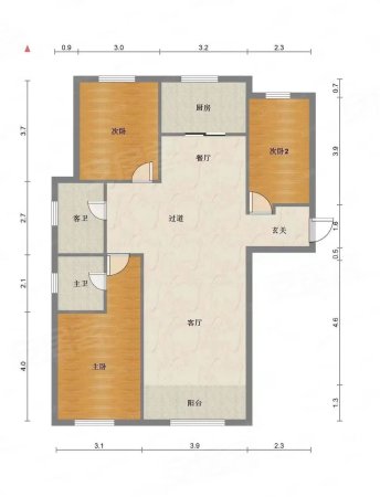 欣欣嘉园3室2厅2卫137.96㎡南北158万