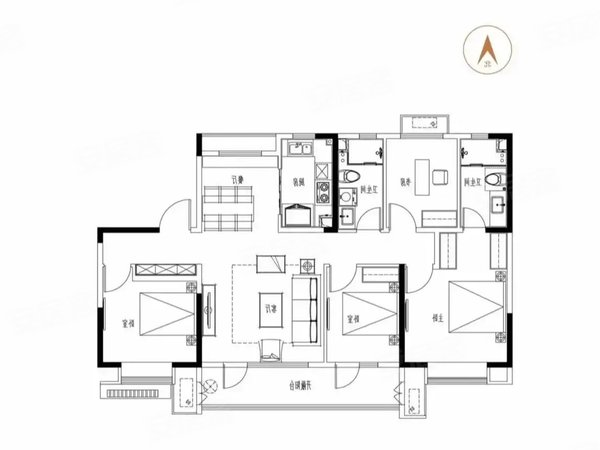 济宁高新区蓼河新城华润置地万象府华润置地万象府 4室2厅2卫 配套
