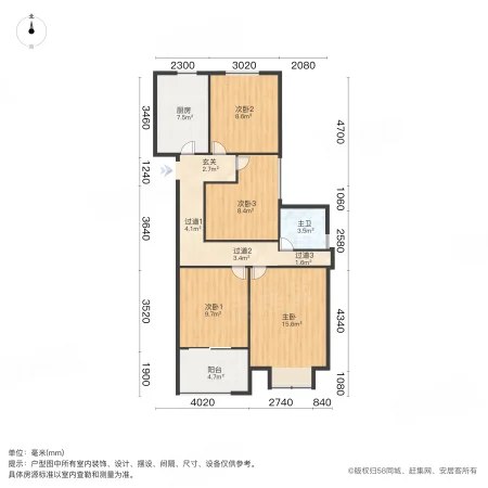 熙景福苑3室1厅1卫90㎡南121万